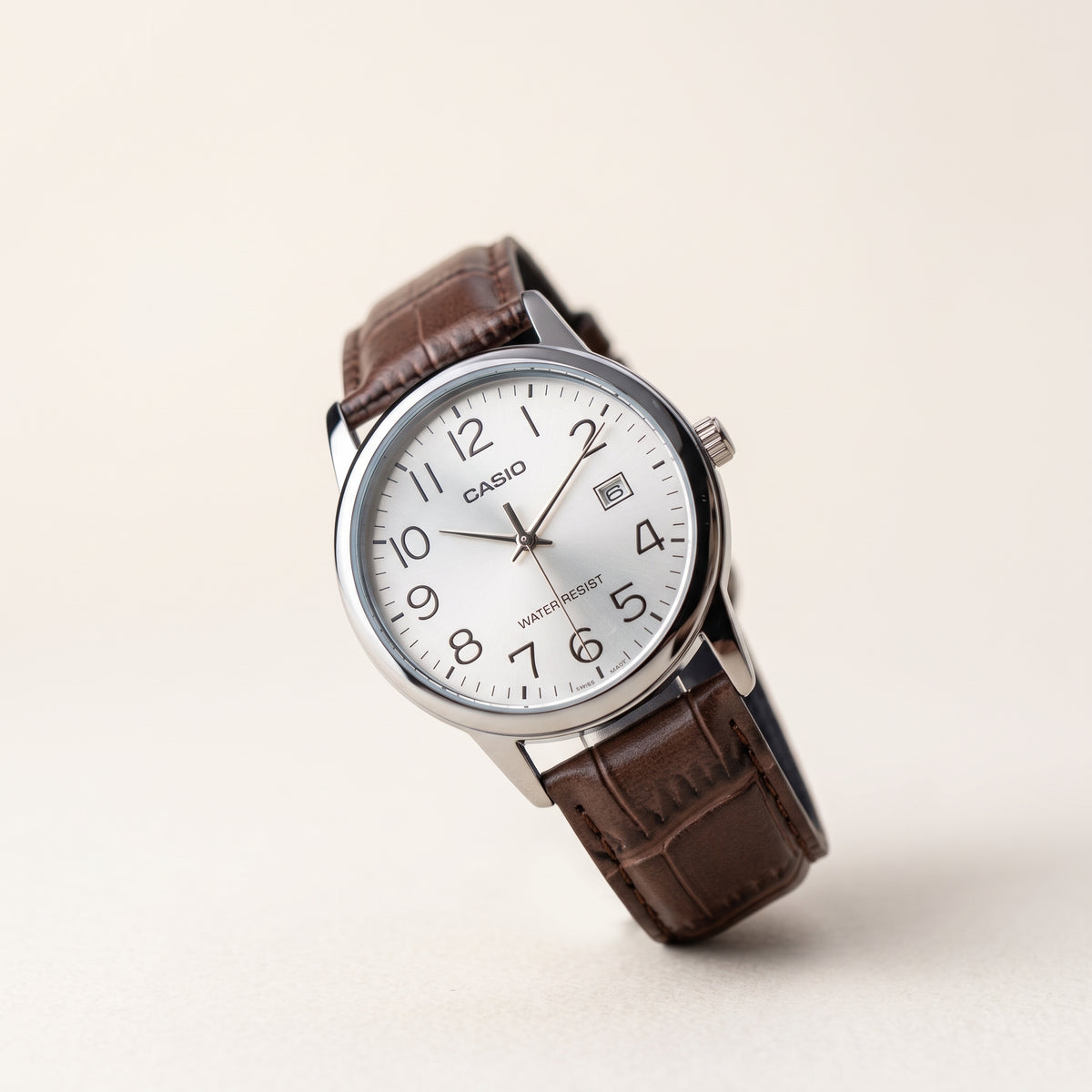 Reloj Casio MTP-V002L-7B2 Hombre Correa de Cuero Marrón